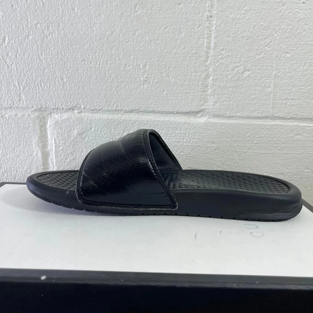 Nike Black Benassi JDI 343880-001 Black Slides Sandals Slip‎ On Men's 7 US/6 UK